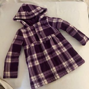 Purple plade jacket for little girl